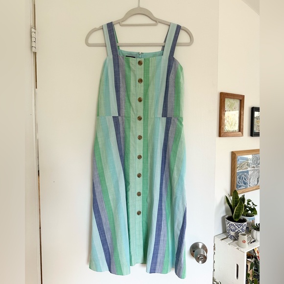 Talbots linen stripe dress - Picture 1 of 4